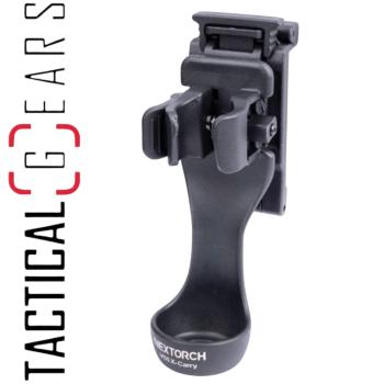 NEXTORCH V55 TAKTISCHES TASCHENLAMPEN HOLSTER 360GRAD DREHBAR, SCHNELLVERSCHLUSS, GÜRTELCLIP MIT BREITENREDUKTION